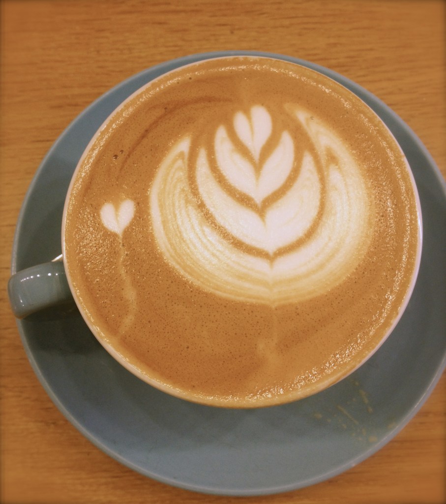 Latte at Prufrock Cafe